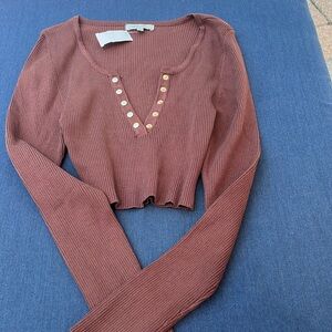 Brand new Love tree cropped long sleeve